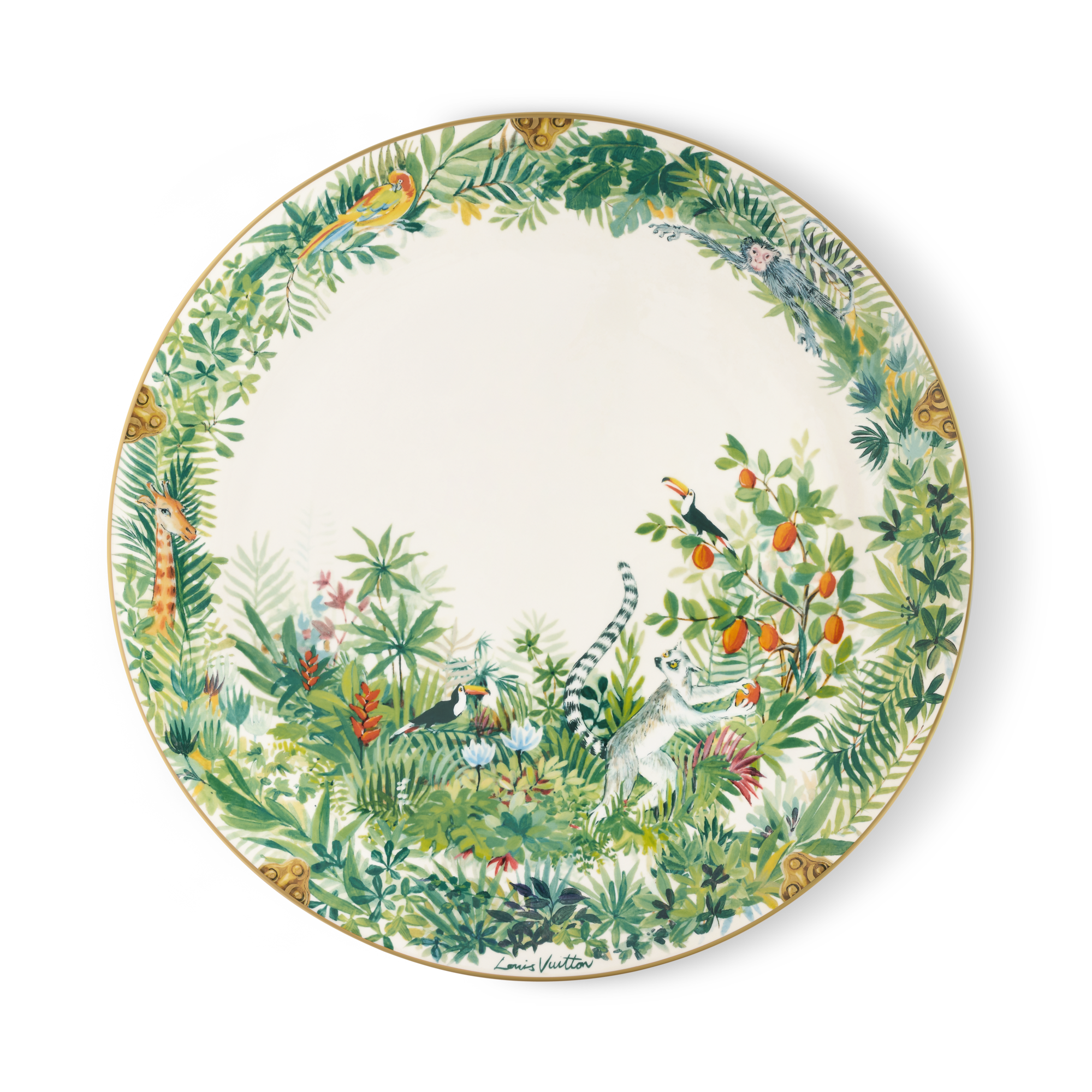 Tropical Jungle Set Of 2 Presentation Plates - Trunks, Travel and